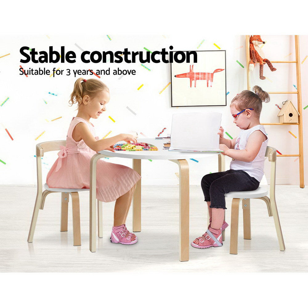 Keezi 3PCS Kids Table and Chairs Set Activity Toy Play Desk