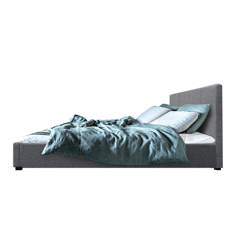 Artiss Bed Frame Double Size Gas Lift Grey NINO