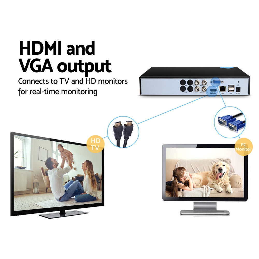 UL-tech 4CH DVR 1080P 5in1 CCTV Video Recorder 4TB Hard Drive