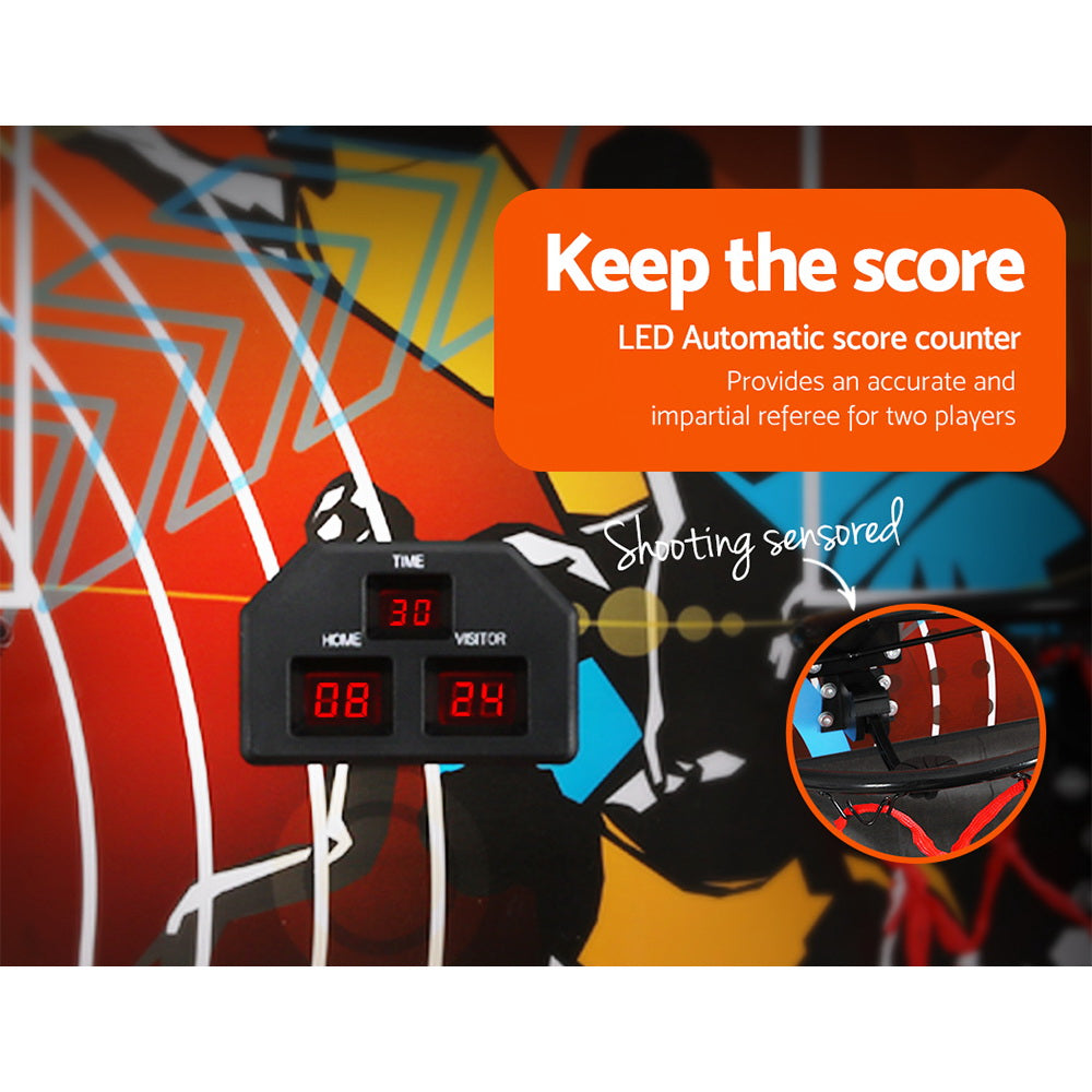 Basketball Arcade Game Electronic Scorer 8 Games Double Shoot Black