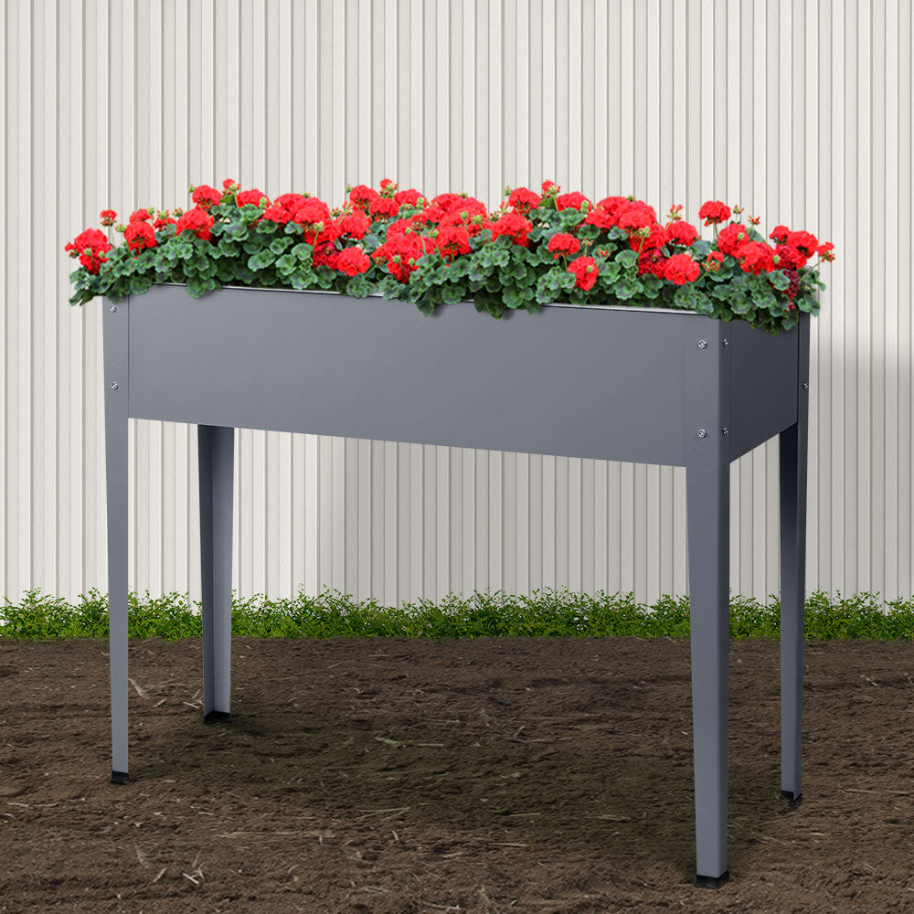 Greenfingers Garden Bed Elevated 100X80X30cm Planter Box Container Galvanised