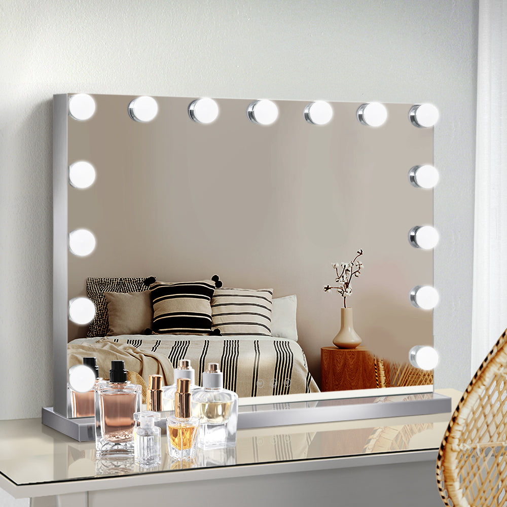 Embellir Makeup Mirror 58X46cm Hollywood with Light Vanity Dimmable Wall 15 LED