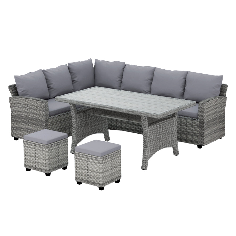 Gardeon Outdoor Dining Set Wicker Table Chairs Setting 8 Seater