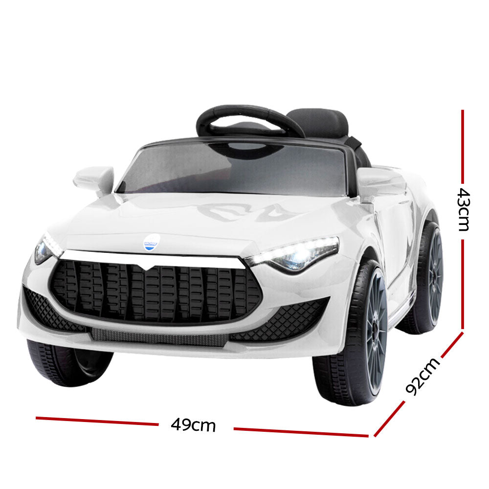 Rigo Kids Electric Ride On Car Maserati-inspried Toy Cars Remote 12V White