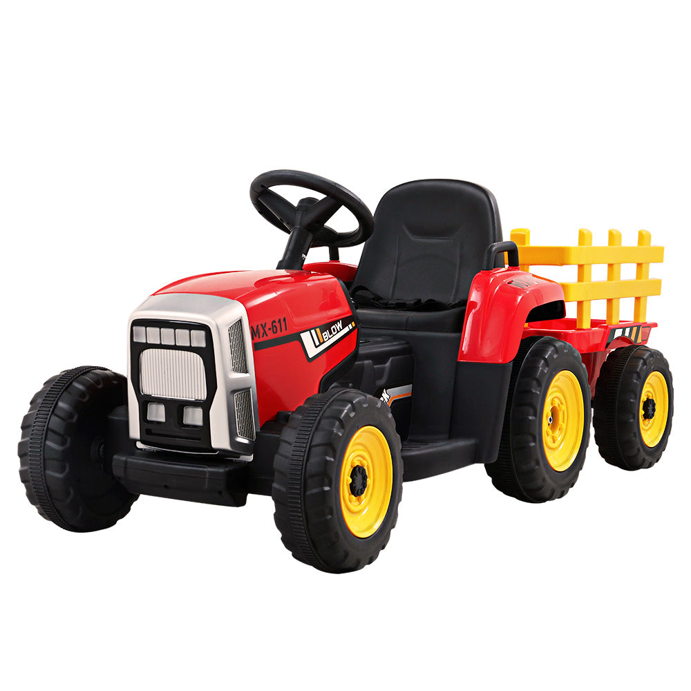 Rigo Kids Electric Ride On Car Tractor Toy Cars 12V Red