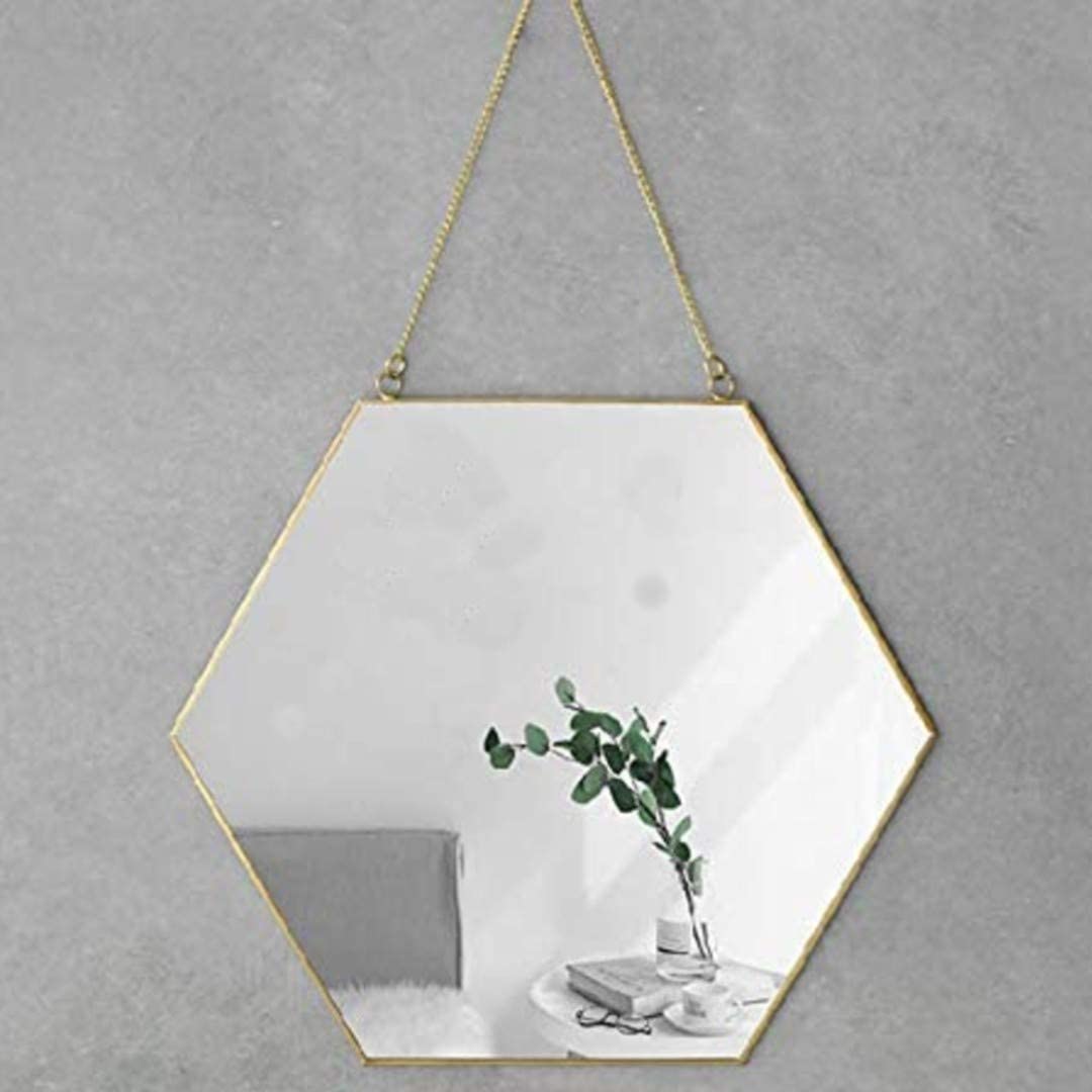 Hanging Wall Mirror Decor (Gold Color)