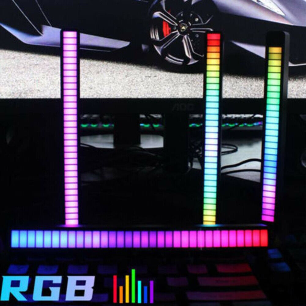 32LED RGB Rhythm Bar Voice Sound Activated Bar Sound Control Strip Tube Light
