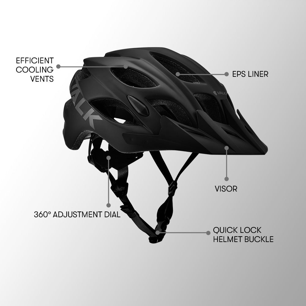 VALK Mountain Bike Helmet Small 54-56cm Bicycle MTB Cycling Safety Accessories
