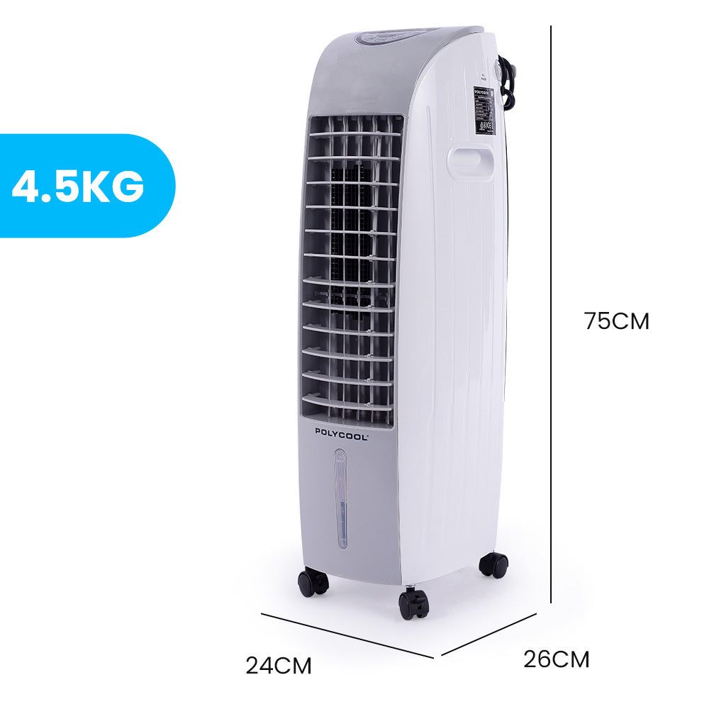 6L Portable Evaporative Air Cooler 24 Hour Timer 4 in 1 Cooling Fan