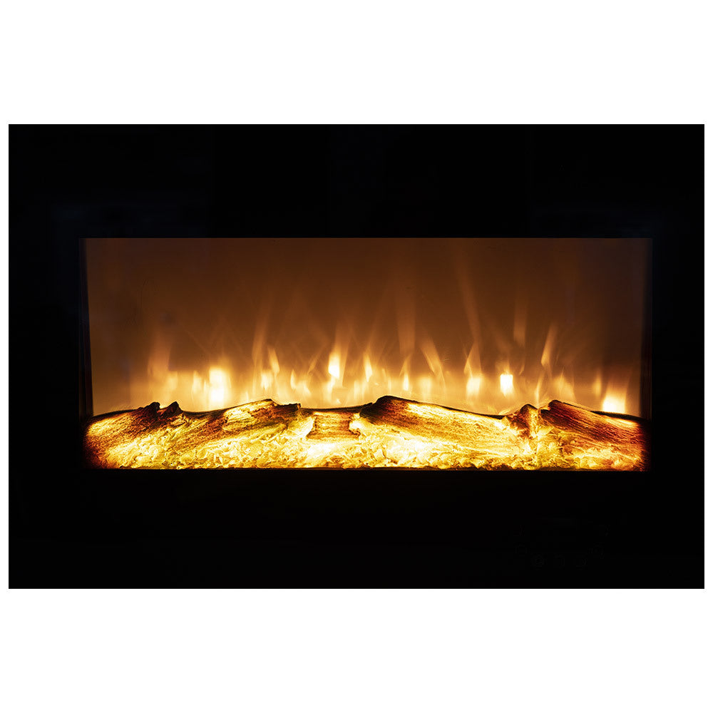80cm Wall Mounted Electric Fireplace Heater with Flame Effect Options