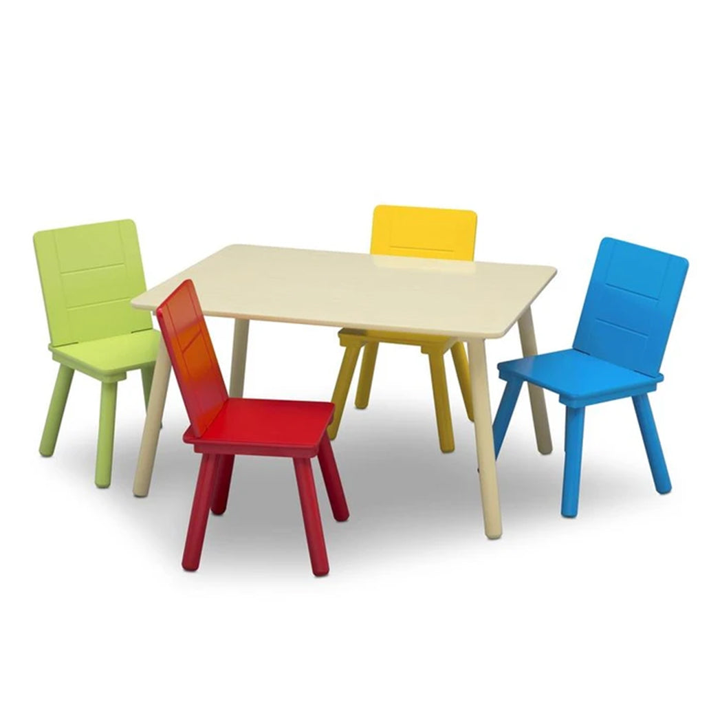 CHILDREN Kids Premium Table and Chairs Play Furniture Set Wooden Wood