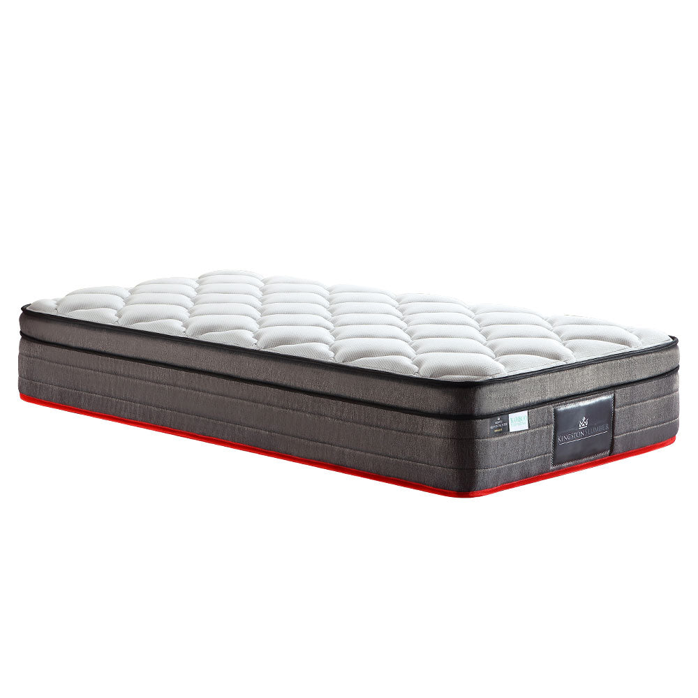 SINGLE Size Slumber Mattress Bed Euro Top Pocket Spring Bedding Firm Foam 34CM