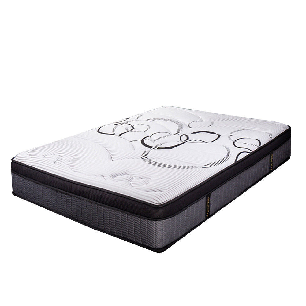 King Size Slumber Mattress Bed Euro Top Pocket Spring Firm Bedding Foam 34CM