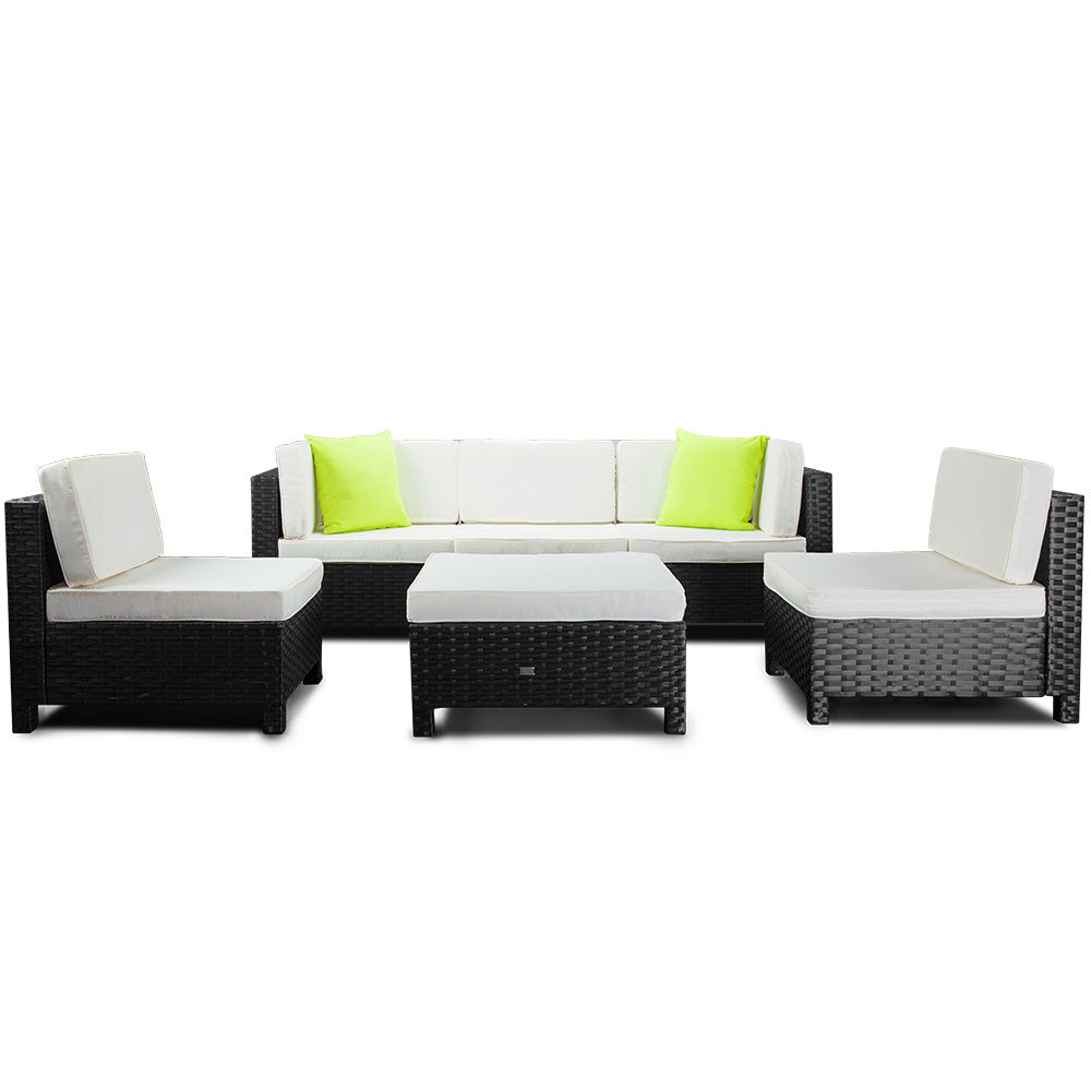 6pc Outdoor Furniture Setting Sofa Set Wicker Lounge Patio