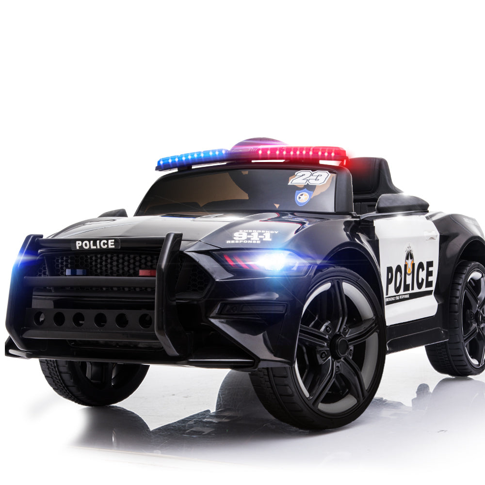 ROVO KIDS Ride-On Car Patrol Electric Battery Powered Toy Black