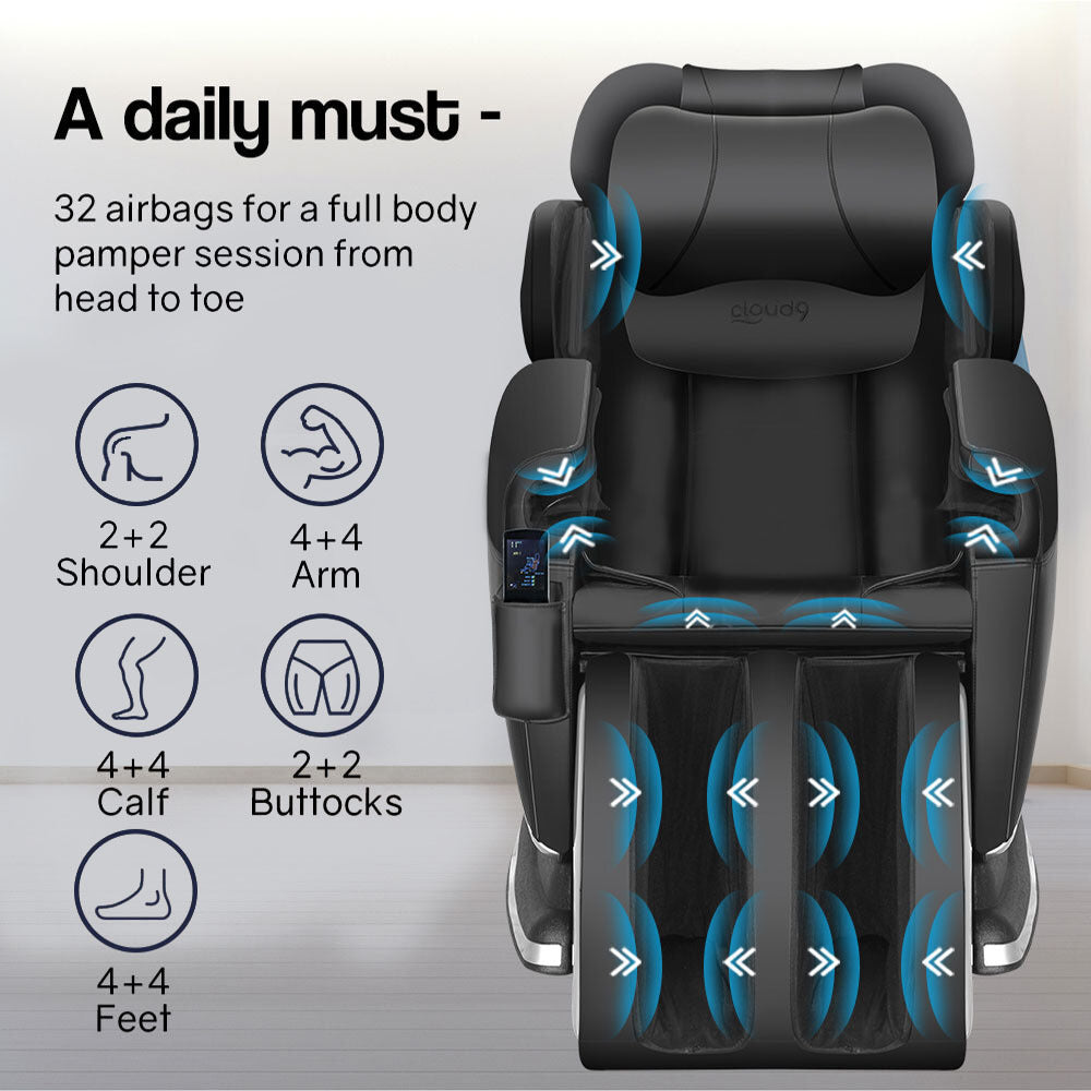 Electric Massage Chair Full Body Reclining Zero Gravity Recliner Back Kneading Massager