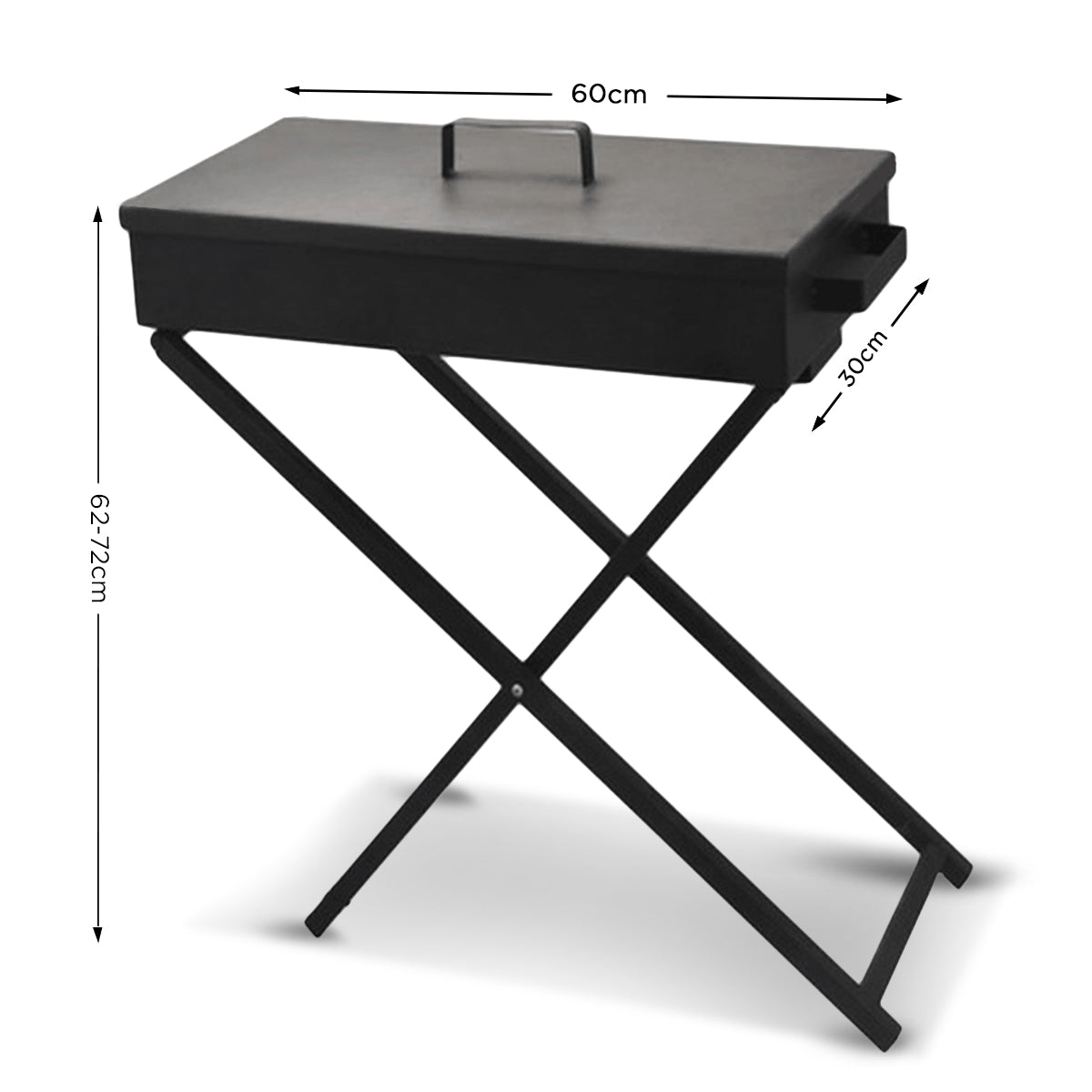 Charcoal BBQ Grill - Adjustable Height