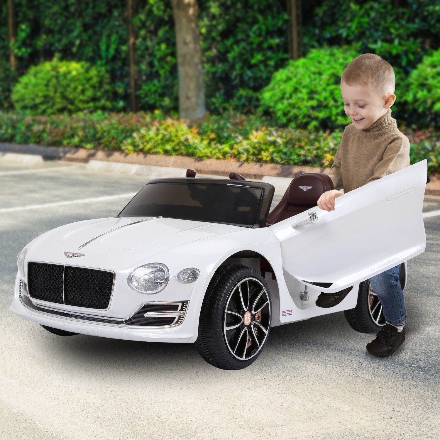 Licensed Kids Ride On Electric Car Remote Control - White