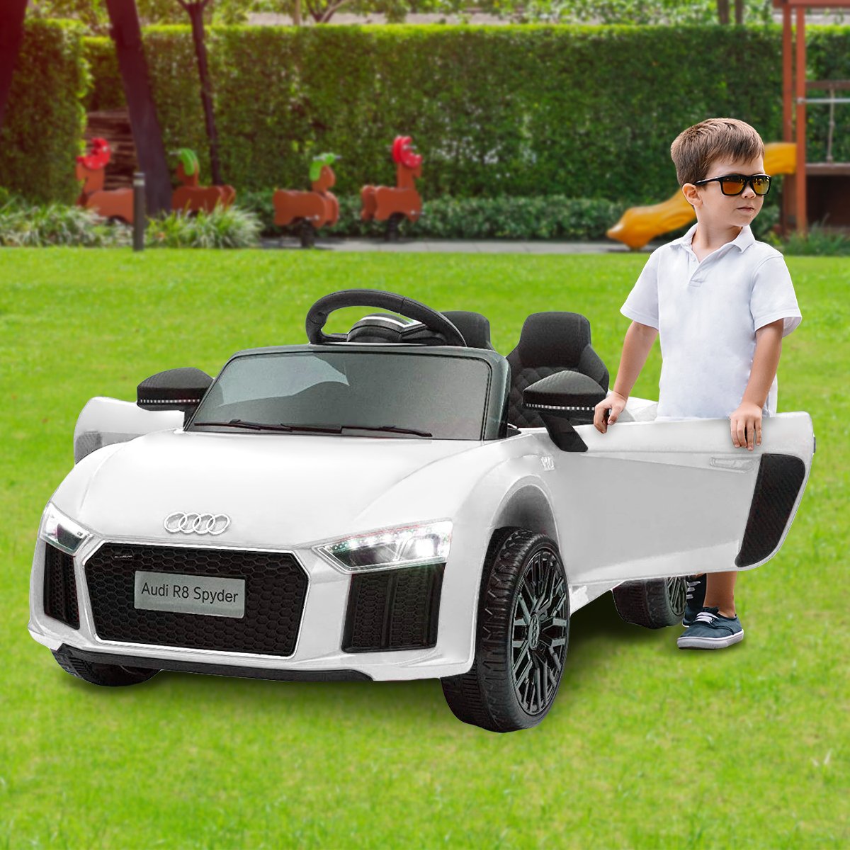 Kahuna R8 Spyder Audi Licensed Kids Electric Ride On Car Remote Control - White