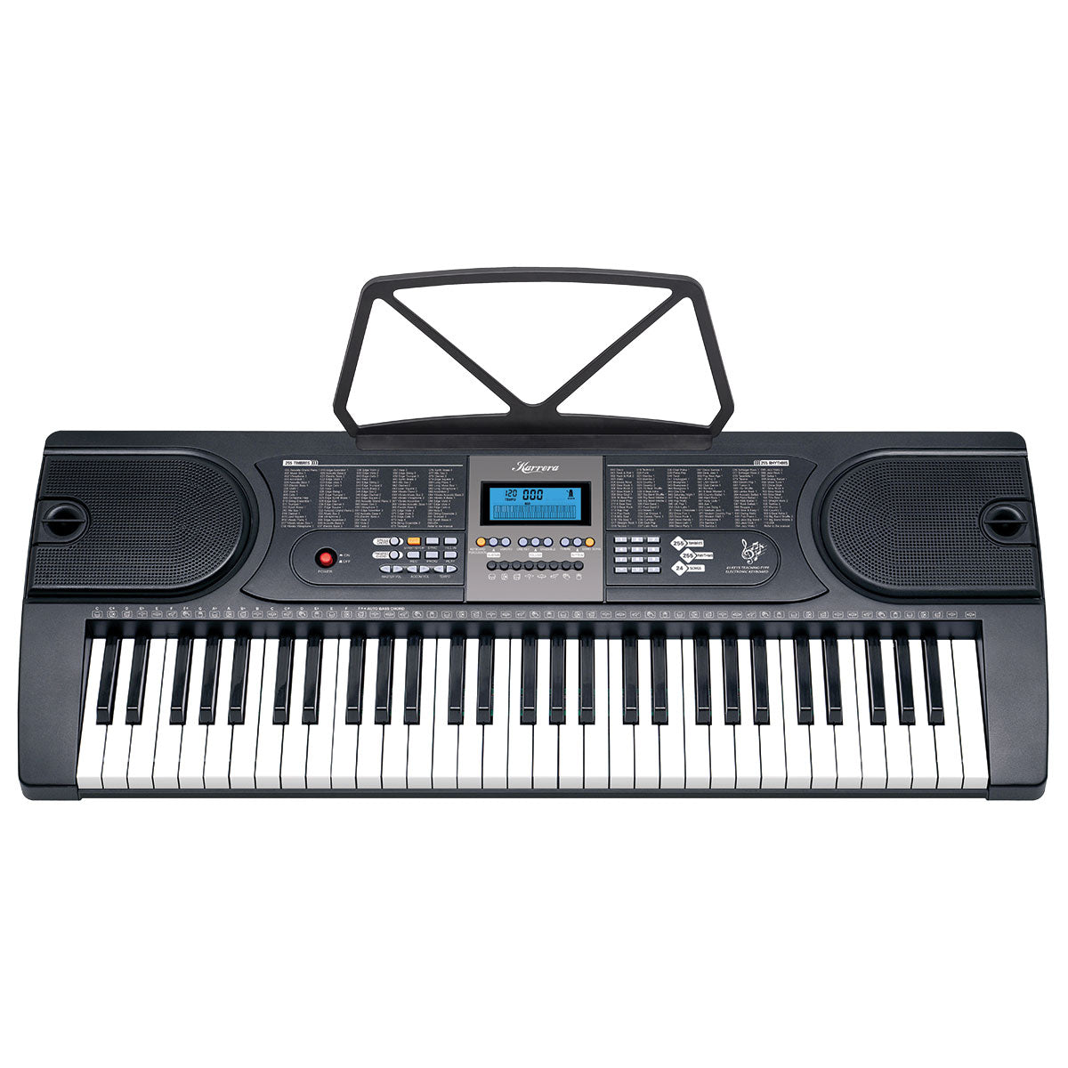 61 Keys Electronic LED Keyboard Piano with Stand - Black