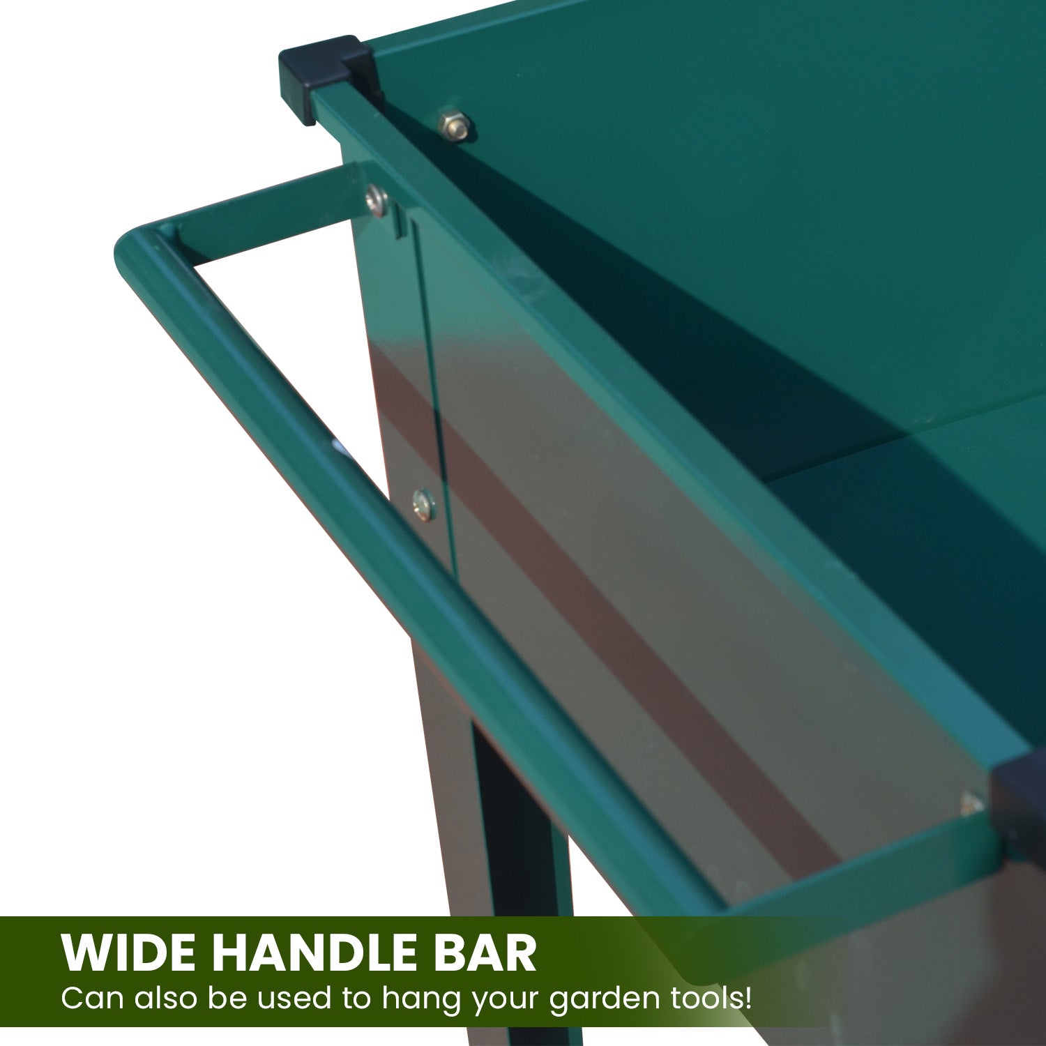 Wallaroo Garden Bed Cart Raised Planter Box Galvanized Steel - Green 108.5 x 50.5 x 80cm