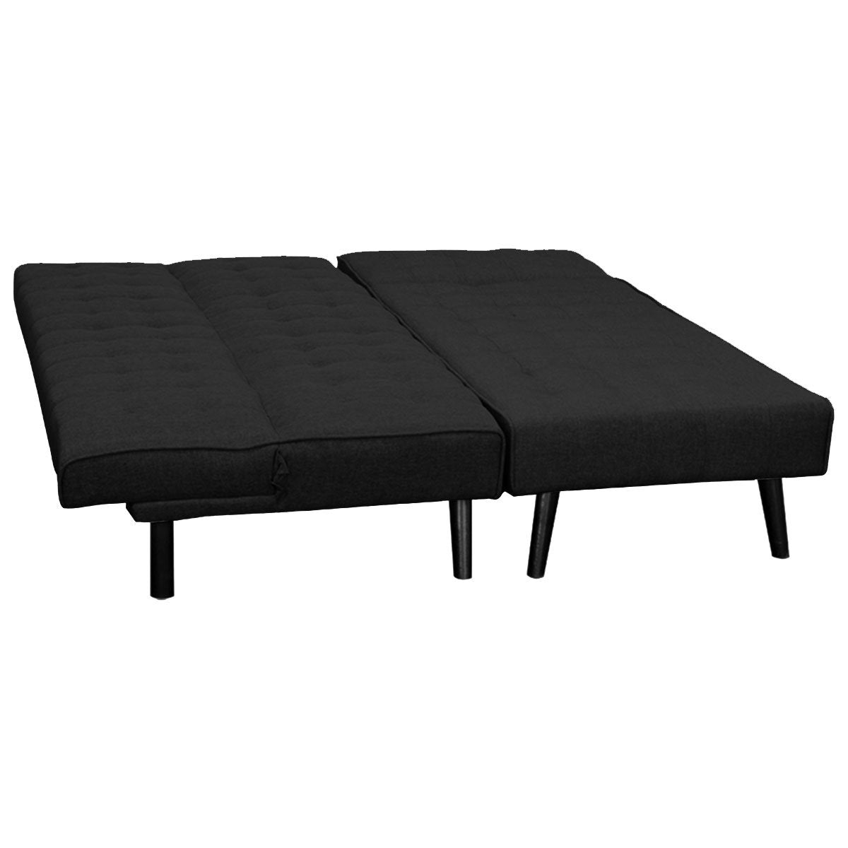 3-seater Corner Sofa Bed With Lounge Chaise Couch Furniture Black