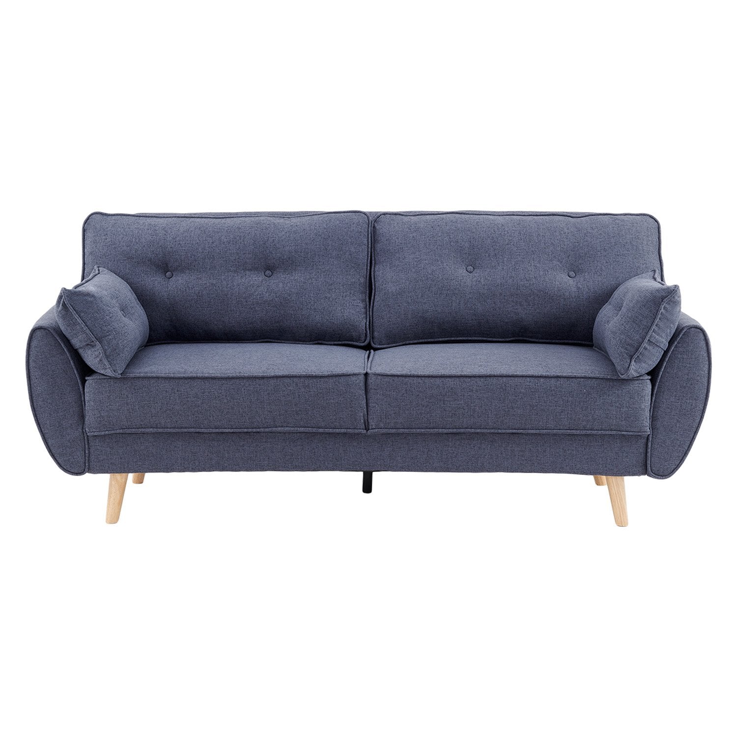 3 Seater Modular Linen Fabric Sofa Bed Couch Futon Suite - Dark Grey
