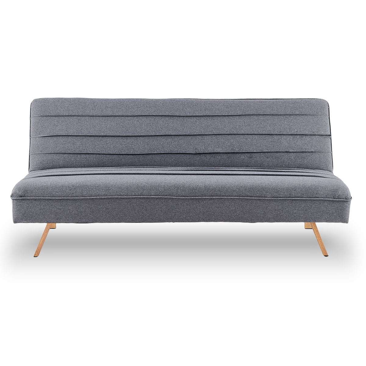 3 Seater Modular Linen Fabric Sofa Bed Couch - Dark Grey