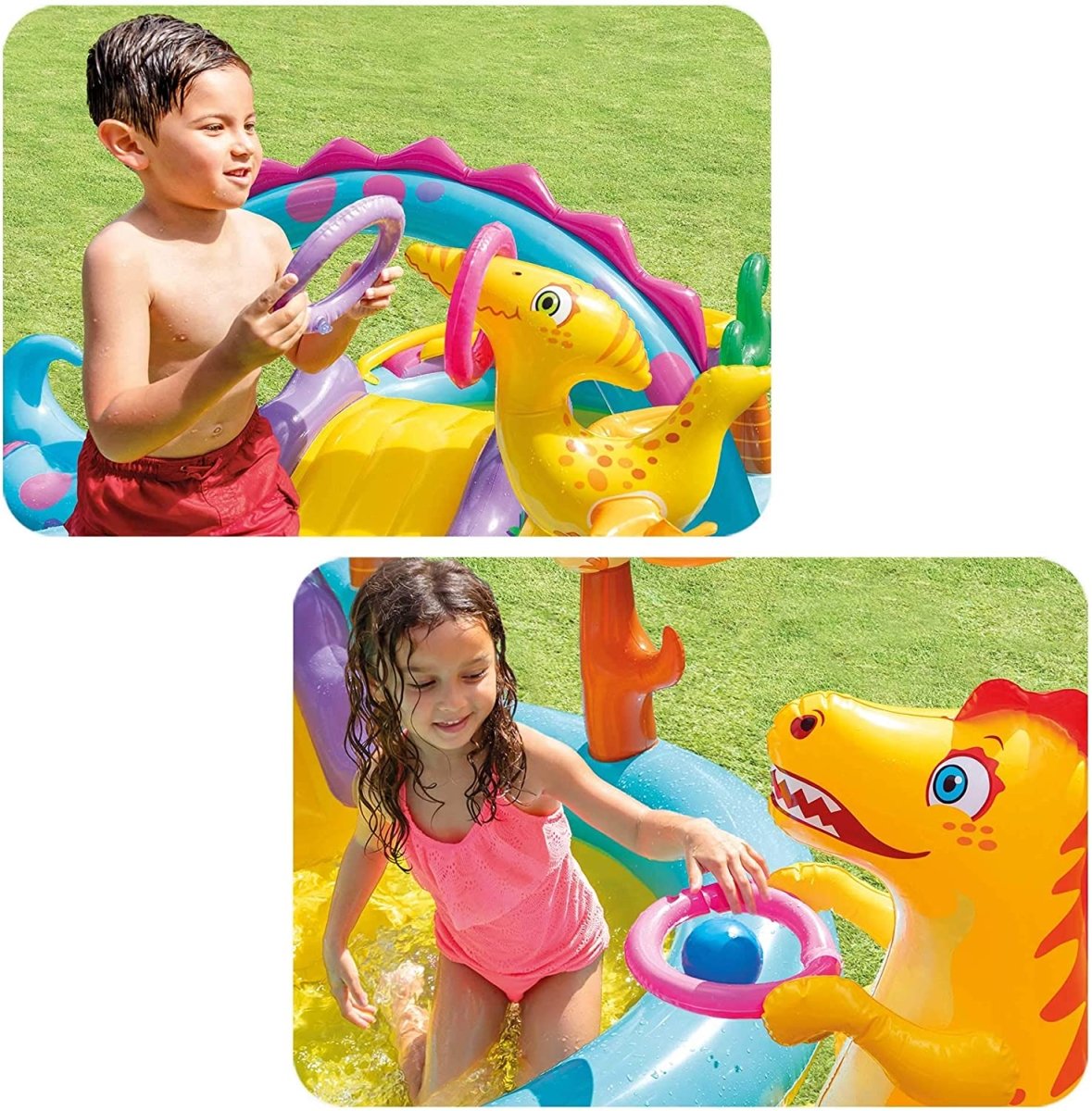 INTEX Dinoland Inflatable Play Centre Paddling Pool & Water Slide