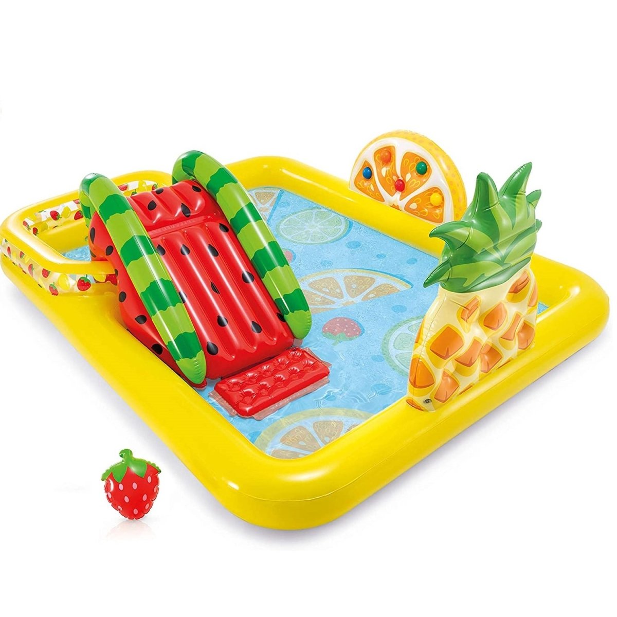 INTEX Fun'N Fruity Inflatable Play Centre Paddling Pool & Water Slide