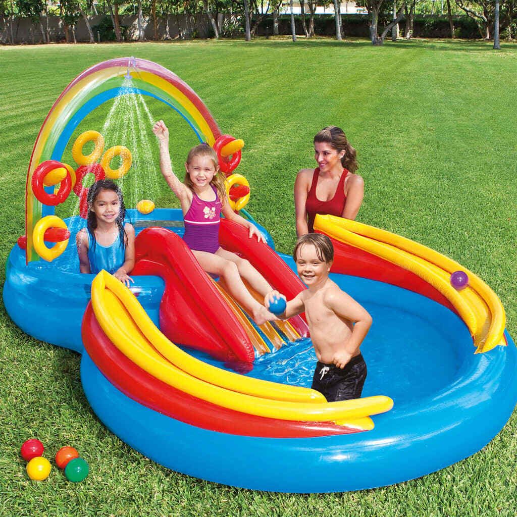 Inflatable Kids Rainbow Ring Water Play Center Kids