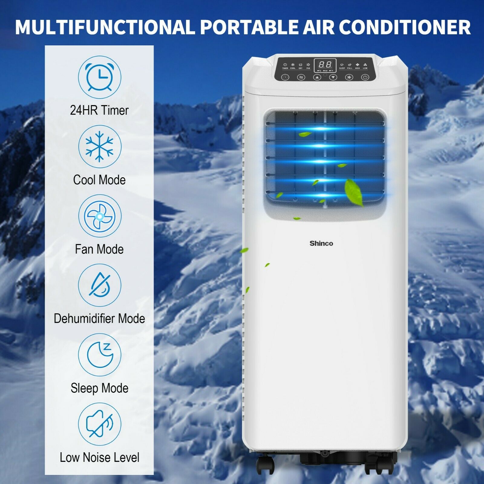 7000BTU 2.0kw Portable Air Conditioner Remote