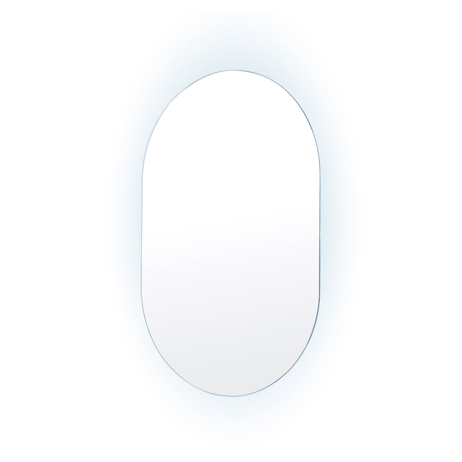 La Bella LED Wall Mirror Oval Touch Anti-Fog Makeup Decor Bathroom Vanity 50x75cm