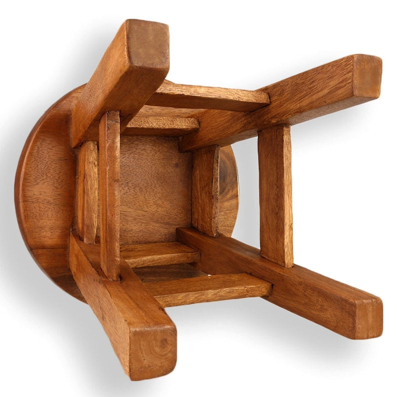 Children's Chair Stool Wooden Lion Theme