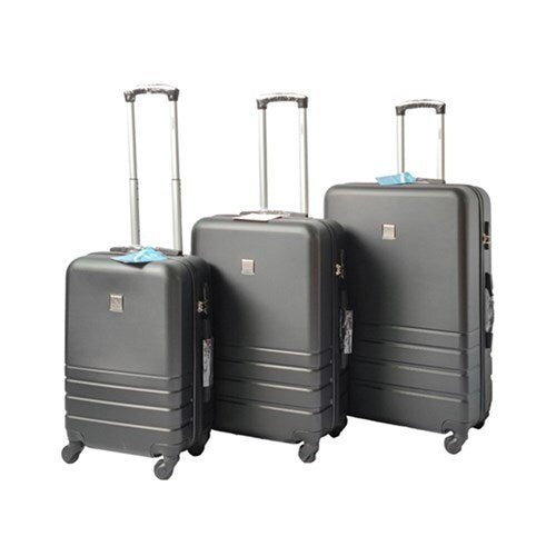 3 Pc Luggage Suitcase Set 3 Code Lock Travel Carry Bag Trolley Black 50/60/70