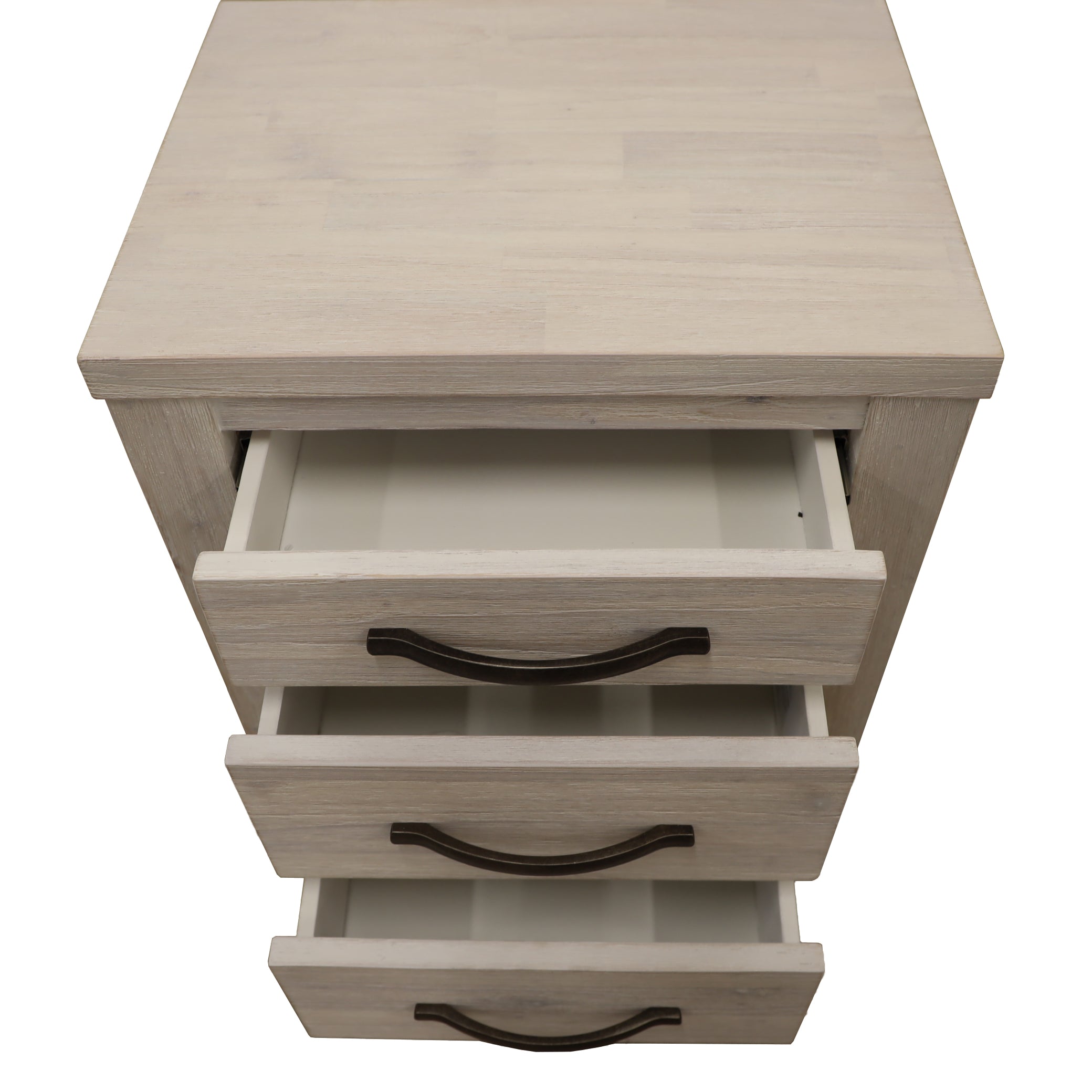 Bedside Tables 3 Drawers Storage Cabinet Shelf Side End Table - White