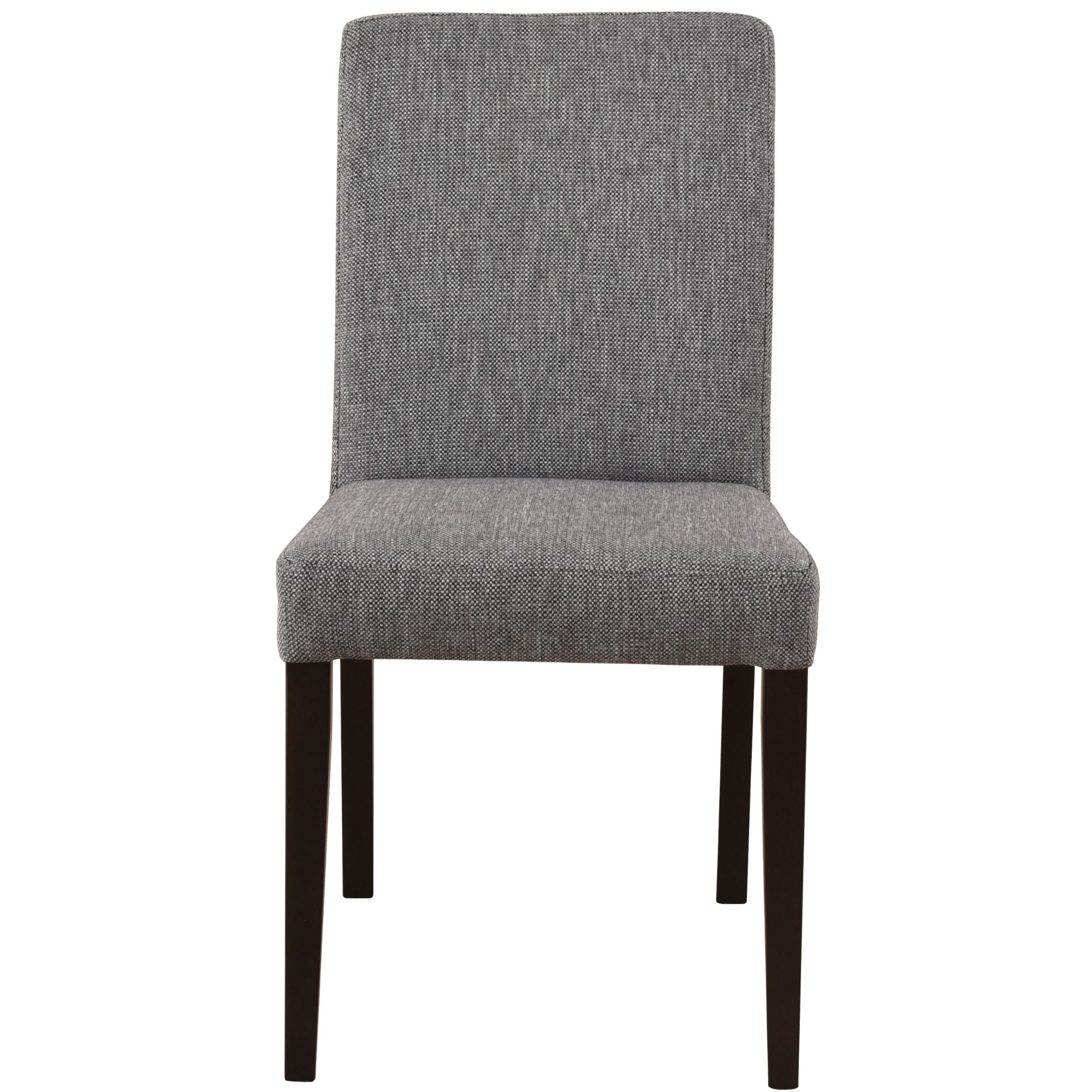 Dining Chair Set of 4 Fabric Upholstered Solid Acacia Wood - Granite