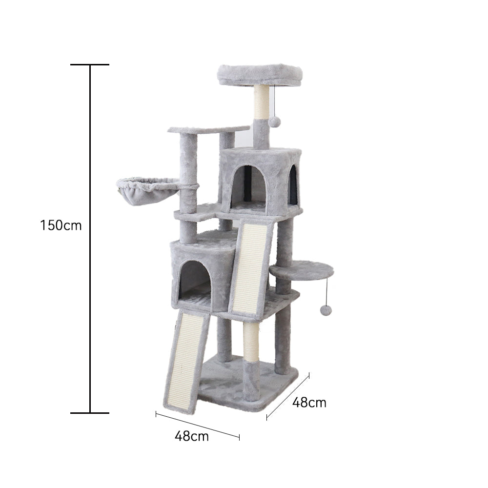 CATIO Multi-level Tall Cat Tree and House Condo with Scratching Pads C6032