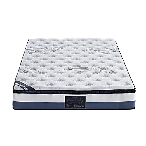 King Single Size Mattress Latex Pillow Top Pocket Spring Foam Medium Firm Bed