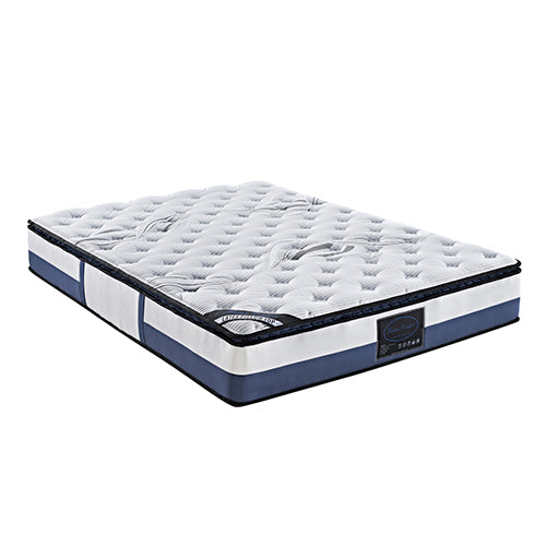King Single Size Mattress Latex Pillow Top Pocket Spring Foam Medium Firm Bed