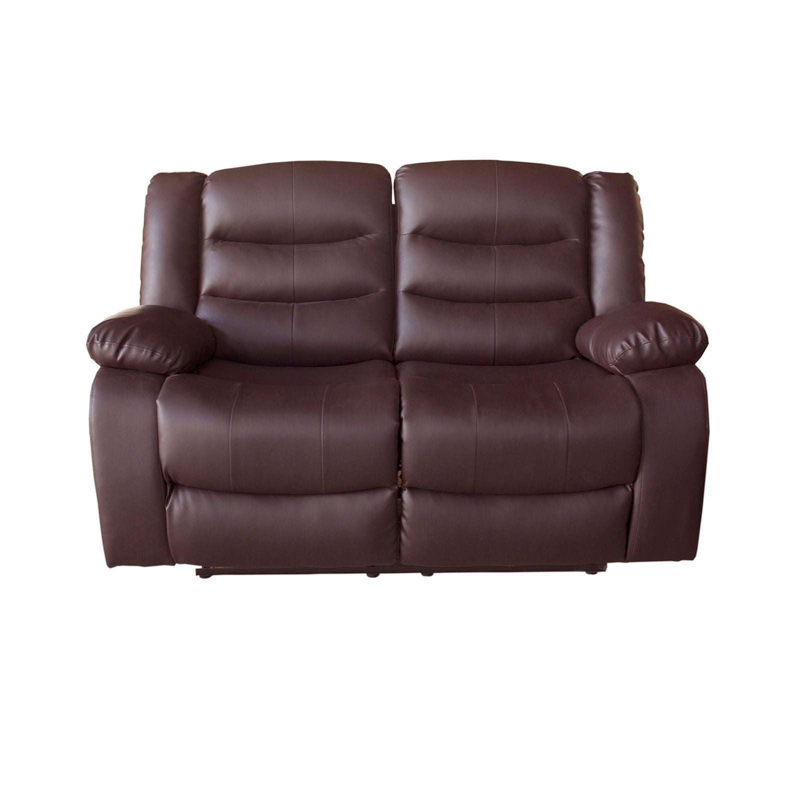 3+2 Seater Recliner Sofa In Faux Leather Lounge Couch in Brown