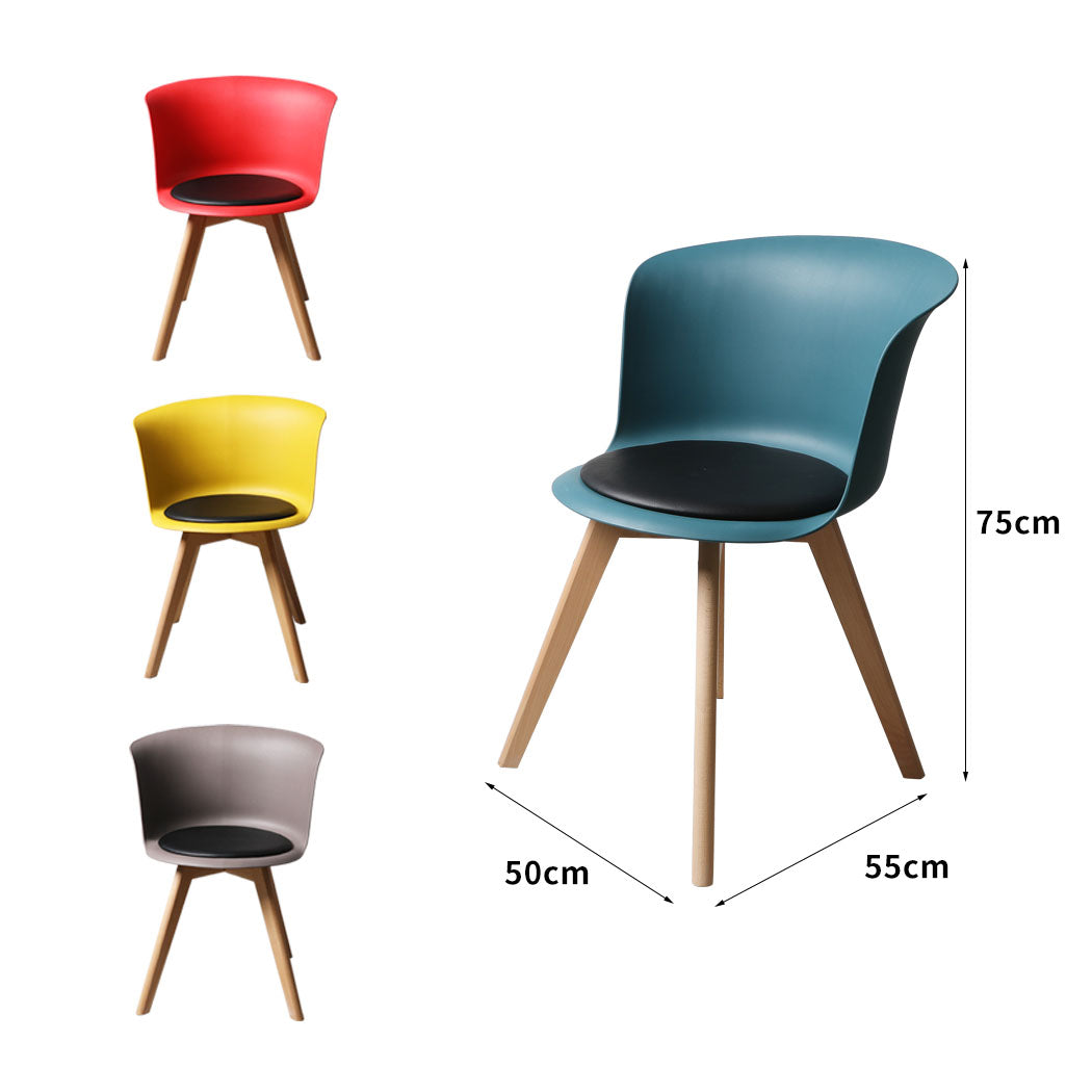 4Pcs Office Meeting Chair Set PU Leather Retro Chairs Type 3