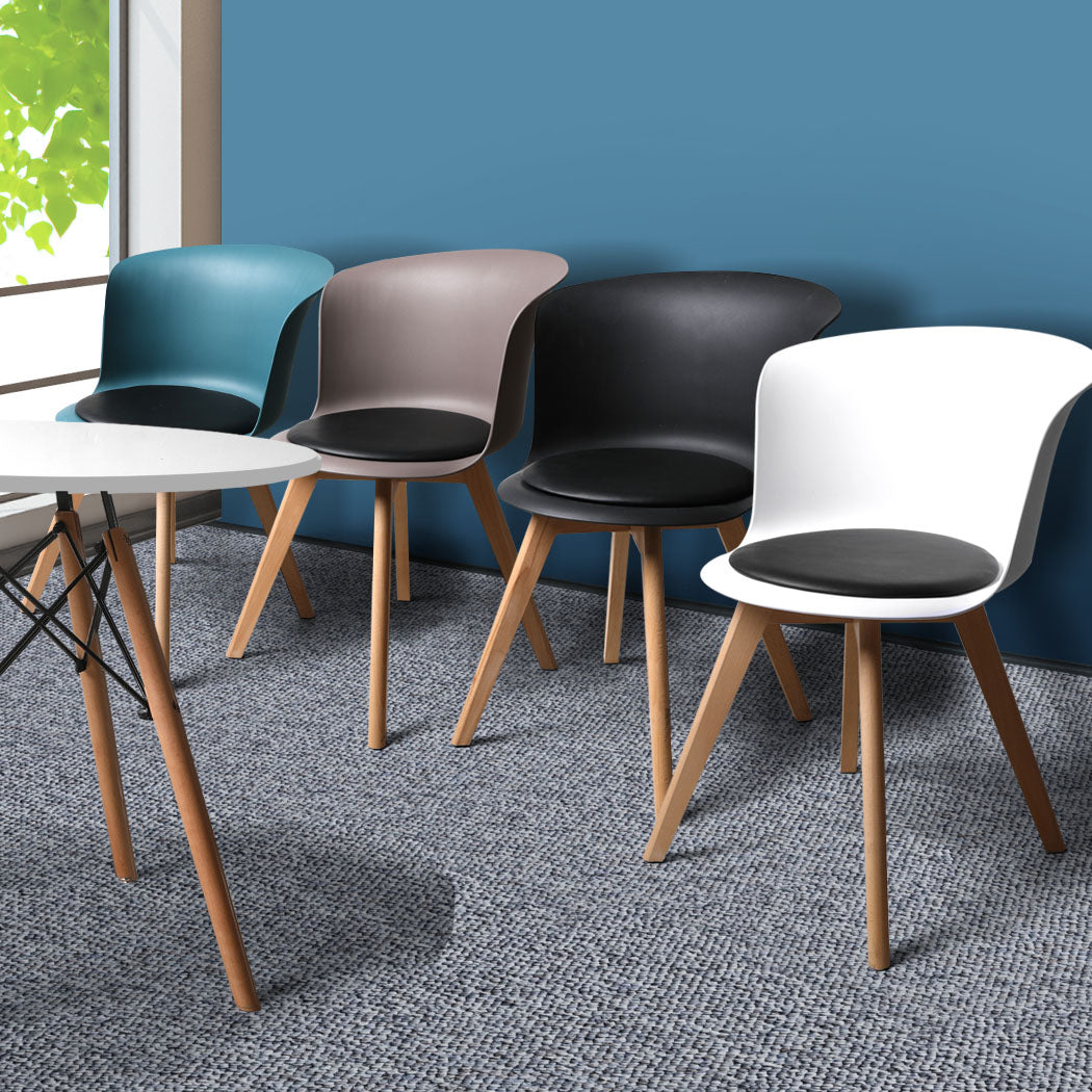4Pcs Office Meeting Chair Set PU Leather Retro type 1